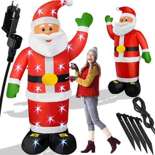 Opblaasbare Kerstman 250 cm. LED Verlicht Incl. Bevestiging., Divers, Noël, Neuf, Enlèvement ou Envoi