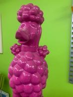 Polyester sculptuur roze poedel, Antiek en Kunst, Ophalen