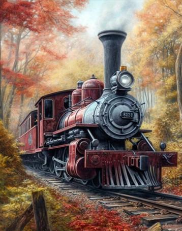 DIamond Painting trein 40x30cm beschikbaar voor biedingen
