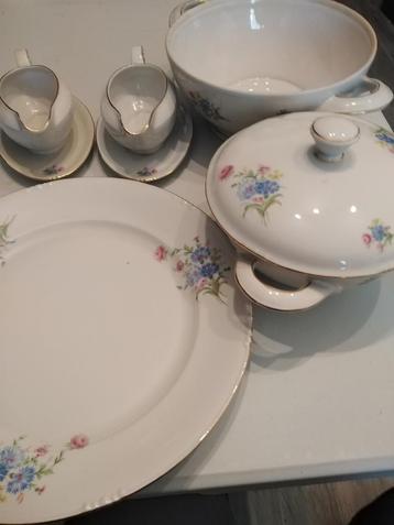 W. Bavaria vintage florale 5-delige porseleinset  beschikbaar voor biedingen