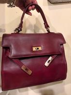 Carla Sade burgundy lamsleer handtas Hermès dupe, Enlèvement ou Envoi, Comme neuf, Sac à main
