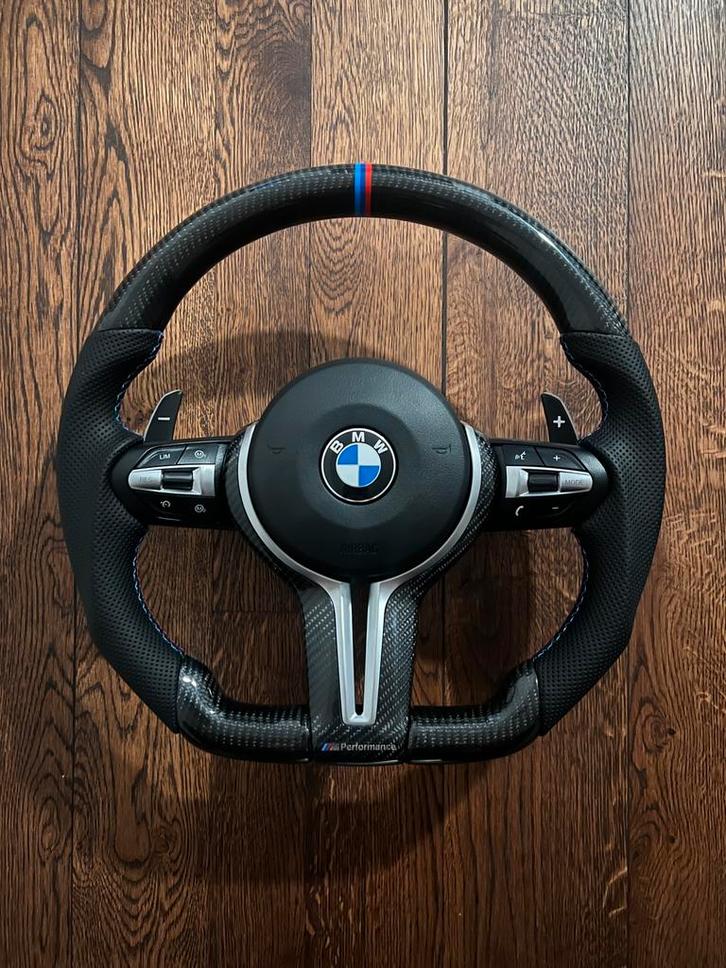 BMW stuur met Carbon en M performance uitvoering, Auto-onderdelen, Besturing, BMW, Ophalen of Verzenden
