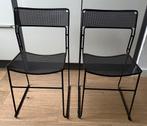 Set van 2 Sultana” Stackable Chairs, by Arrben Italy, ca80s, Huis en Inrichting, Ophalen, Twee, Zwart, Metaal