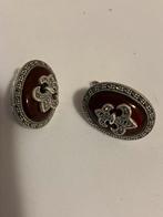 Vintage stijl zilveren oorbellen met carneool, Bijoux, Sacs & Beauté, Boucles d'oreilles, Avec pierre précieuse, Argent, Puces ou Clous