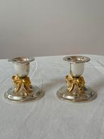 Vintage silver plated candle holder, Ophalen of Verzenden