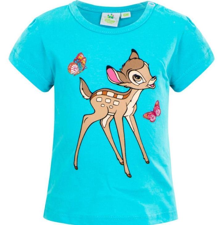 Bambi T-Shirt - Disney - 3/9/12/18/24 maanden - Disney Baby, Kinderen en Baby's, Babykleding | Maat 74, Nieuw, Meisje, Shirtje of Longsleeve