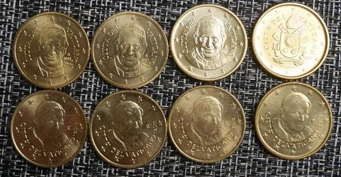 Vaticaan 50 cent 2010 - 2017 UNC, Postzegels en Munten, Munten | Europa | Euromunten, Setje, 50 cent, Vaticaanstad, Verzenden