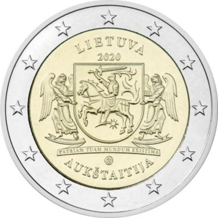 2 euro Litouwen 2020 - Aukstaitija (UNC), Postzegels en Munten, Munten | Europa | Euromunten, Losse munt, 2 euro, Overige landen