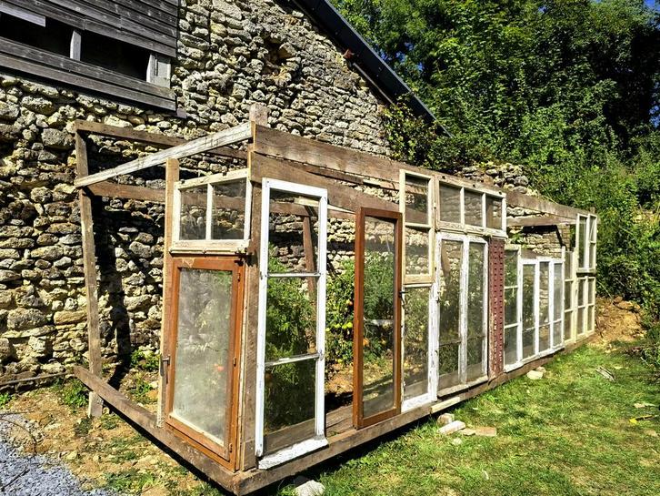 Gezocht gratis oude raampartijen met enkel glas in hout, Doe-het-zelf en Bouw, Glas en Ramen, Gevelraam of Ruit, Ophalen