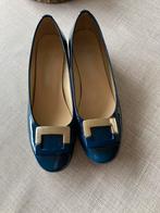 Blauwe schoenen Italiaans leder maat 39, Chaussures basses, Comme neuf, Bleu, Enlèvement ou Envoi