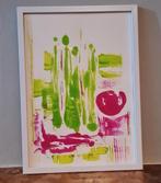 Peinture unique encadrée 21×29.7cm 55 €, Enlèvement