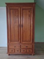 Kleerkast in grenenhout met 2 deuren en 6 lades, Huis en Inrichting, Kasten | Kleerkasten, Gebruikt, 100 tot 150 cm, 200 cm of meer
