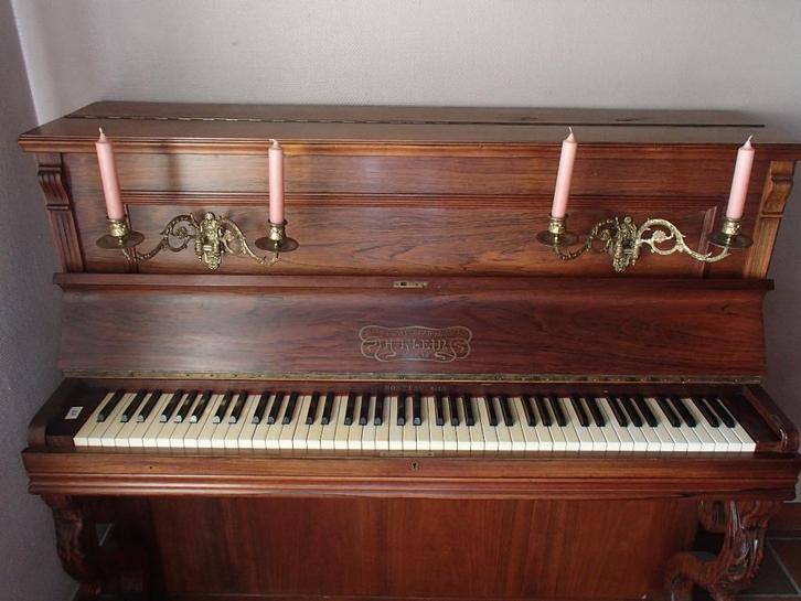 piano, Muziek en Instrumenten, Piano's, Gebruikt, Piano, Bruin, Ophalen