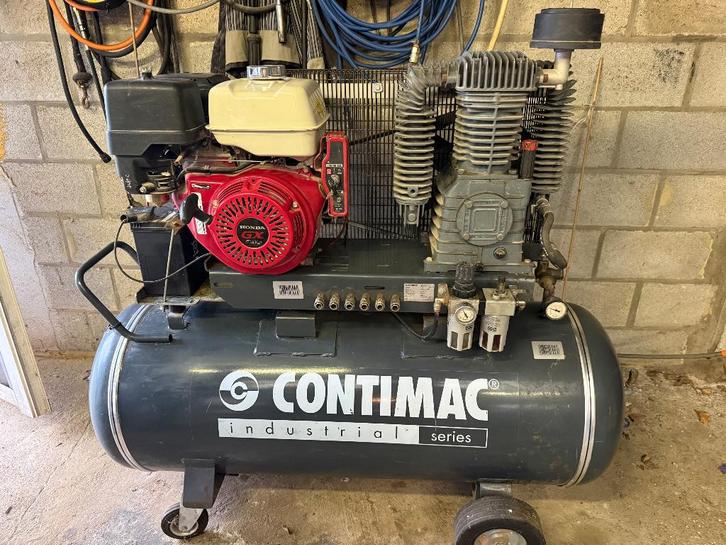 Compressor contimac industrial, Doe-het-zelf en Bouw, Compressors, Zo goed als nieuw, 6 tot 10 bar, 100 liter of meer, Mobiel