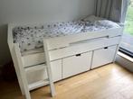 Lit Enfant Bopita + Echelle + Tiroirs de rangement + Matelas, Hoogslaper of Stapelbed, Gebruikt, 85 tot 100 cm, 180 cm of meer