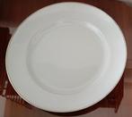 Grand plat porcelaine Limoges blanc/liseré doré - diam 31 cm, Antiquités & Art, Enlèvement