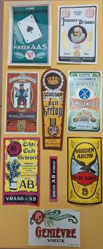 Oude Genever Etiketten Likeurstokerij Mouliez Kortrijk, Verzamelen, Ophalen of Verzenden, Zo goed als nieuw, Verpakking