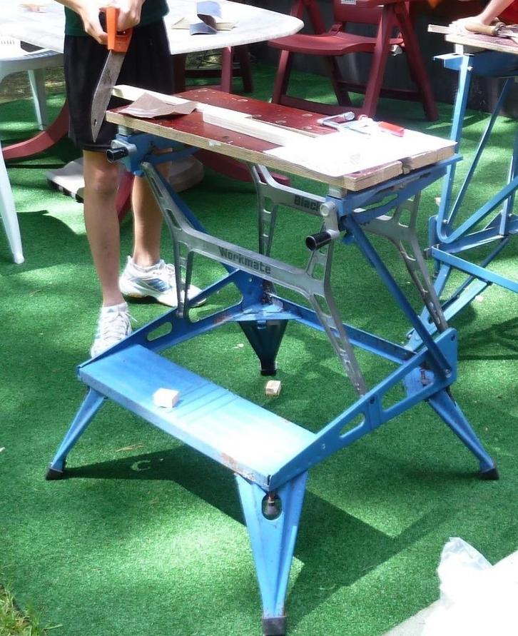 Werkbank voor kids vanaf 8 j.tot 14 j., Mortsel, gepast gel, Doe-het-zelf en Bouw, Werkbanken, Gebruikt, Inklapbaar, Ophalen