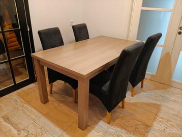 Eettafel plus 6 stoelen/ table a manger avec 6 chaises, Enlèvement, Comme neuf