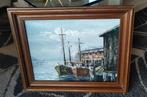 Schilderij vissers boot / schip, Antiek en Kunst, Ophalen