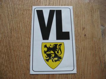 Vintage Sticker Vlaanderen VL 