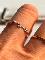 Gouden ring met diamantjes, Comme neuf, Femme ou Homme, Avec pierre précieuse, Or
