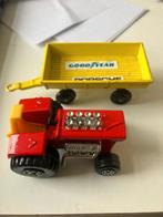 Matchbox England Tractor Rood met remorque, Enlèvement ou Envoi