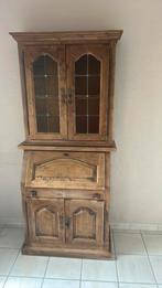 Secretaire 80 x 45 x 184 (lxbxh) eikenhout, Antiek en Kunst, Ophalen