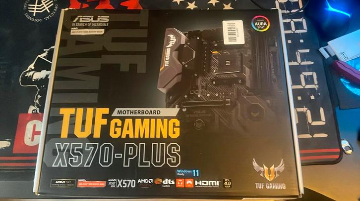 ASUS TUF Gaming X570-Plus met R7 5800X & 32gb DDR4, Computers en Software, Moederborden, Gebruikt, AMD, DDR4, Ophalen of Verzenden