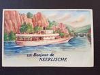 Postkaart un Bonjour de Neerijsche Neerijse, Verzamelen, Ophalen of Verzenden, 1920 tot 1940, Gelopen, Vlaams-Brabant