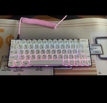 Custom mechanical gaming keyboard 60% 64 touches, Enlèvement ou Envoi, Qwerty, Comme neuf, Filaire