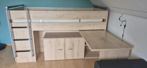 Hoogslaper met bureau, Huis en Inrichting, Slaapkamer | Stapelbedden en Hoogslapers, Gebruikt, Hoogslaper, Ophalen