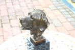 chien buste en bronze signé , YANES, Enlèvement ou Envoi, Bronze