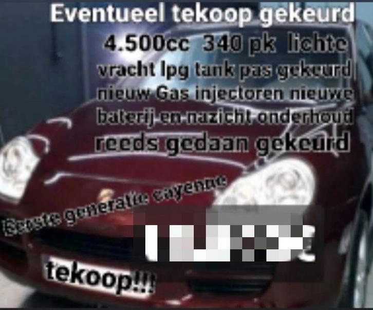 Cayenne 4500 lichte vracht en lpg 2 zit met werk rijd nog!!, Auto's, Porsche, Particulier, Cayenne, 4x4, ABS, Achteruitrijcamera