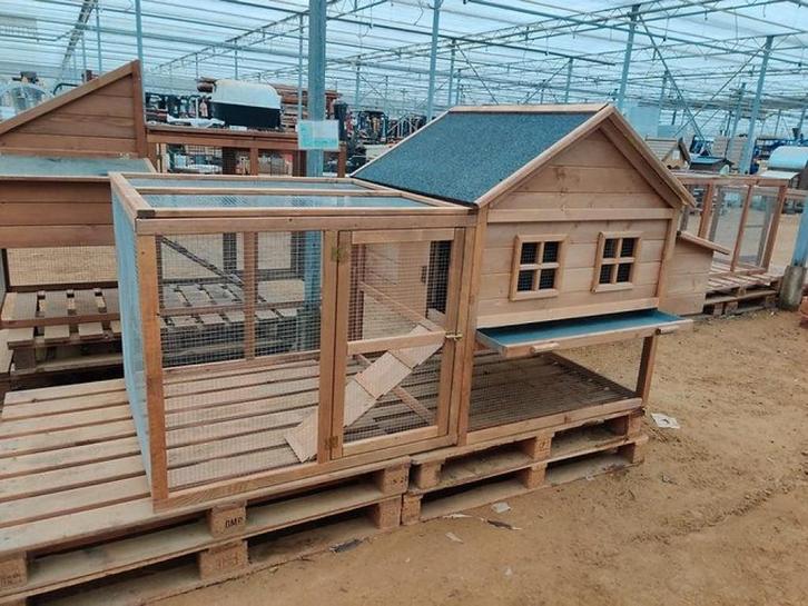 Kippenhok wood 2 Grijs + ALU mestlade, Dieren en Toebehoren, Pluimvee | Toebehoren, Nieuw, Ophalen of Verzenden