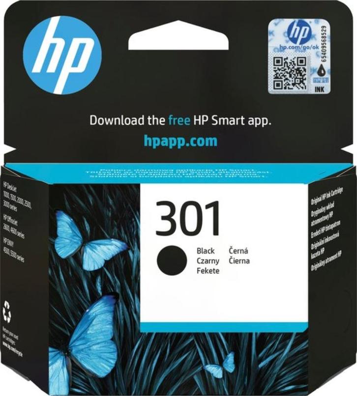 HP 301 - Inktcartridge - Origineel - Zwart, Computers en Software, Printerbenodigdheden, Nieuw, Cartridge, Verzenden
