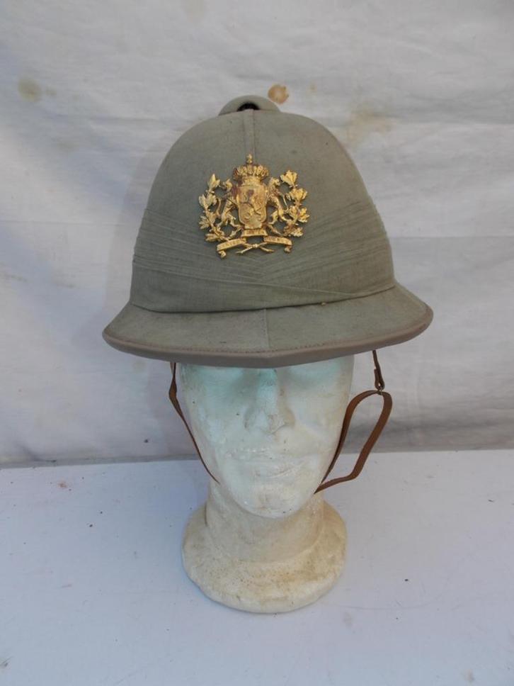 congo Force publique tropen helm (B), Verzamelen, Militaria | Algemeen, Landmacht, Helm of Baret, Ophalen of Verzenden