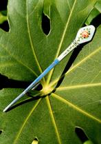 Zilveren staafbroche guilloche emaille, Ophalen