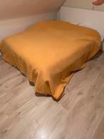 Wollen tweepersoonsdeken, oranje, Huis en Inrichting, Ophalen, Zo goed als nieuw, Oranje