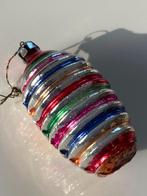 Antieke handgeschilderde glazen vintage kerstbal jaren '60, Ophalen, Zo goed als nieuw