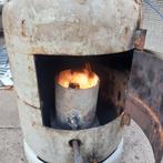 kachel uit gasfles, Ophalen, Kachel