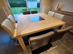 Eiken tafel vierkant 140x140, Huis en Inrichting, Tafels | Eettafels, Ophalen, Zo goed als nieuw, Vierkant