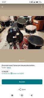 Drumstel osan/fame en drum sticks, Muziek en Instrumenten, Drumstellen en Slagwerk, Ophalen