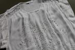 ZGAN kraakwitte broderie blouse Iro en open schouders, Maat 38/40 (M), Verzenden, Wit, Iro