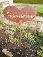 Panneau de BIENVENUE en forme de coeur, visiteurs ravis., Jardin & Terrasse, Décoration murale de jardin, Enlèvement, Utilisé