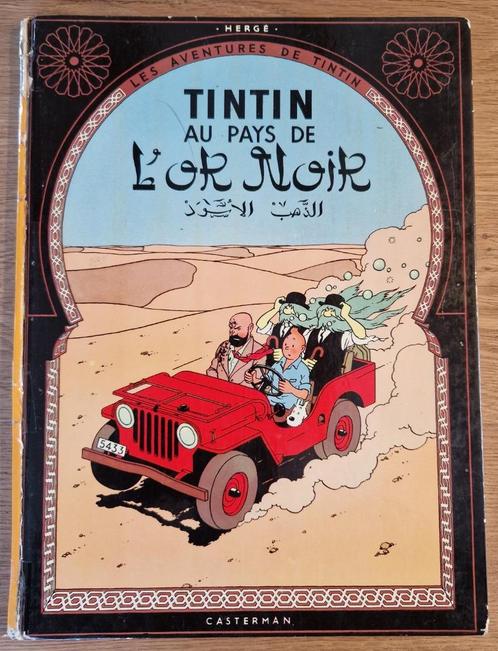 Tintin - Tintin au Pays de l'or Noir - 15 – HC (1971) Strip, Boeken, Stripverhalen, Gelezen, Eén stripboek, Ophalen of Verzenden