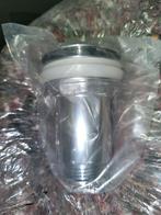 Clapet vidange pour évier mural + descente, Enlèvement, Neuf, Chrome, Lavabo