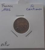 Frankrijk 50 centimes 1916 zilver, Postzegels en Munten, Ophalen of Verzenden