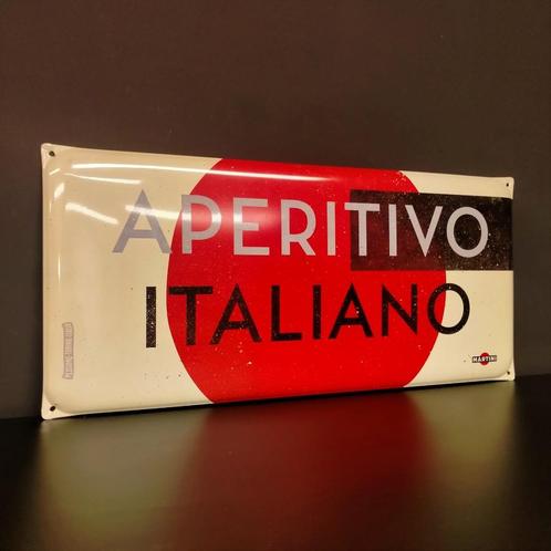 Reclamebord MARTINI Aperitivo Italiano Blik geen Emaille Oud, Verzamelen, Merken en Reclamevoorwerpen, Gebruikt, Reclamebord, Verzenden