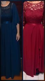 Feestjurken bordeaux (nieuw) en navy 1x gedragen 40/42, Enlèvement, Neuf